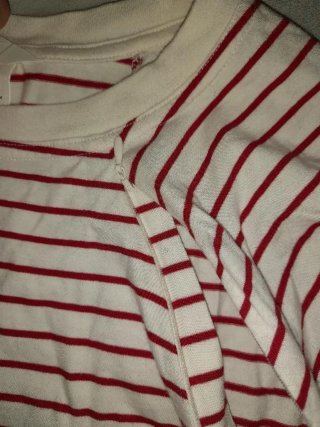Camiseta MAMA Polo Rayas Roja