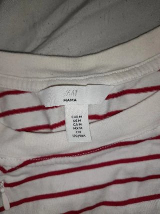 Camiseta MAMA Polo Rayas Roja