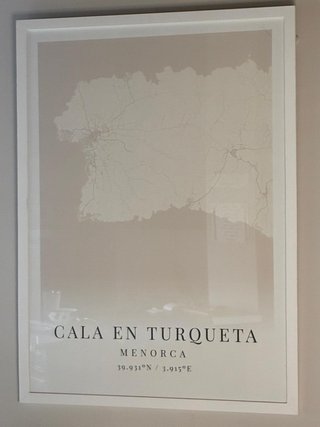 5 Mapas Formentera y Menorca enmarcados