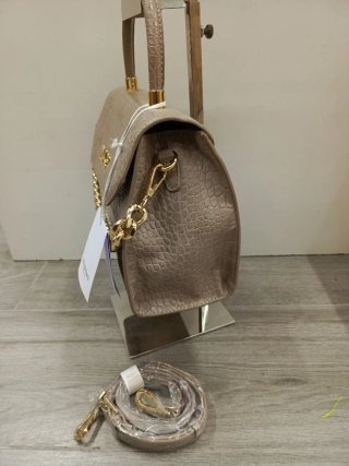 Borsa Valentino Creations Beige Oro Coccodrillo