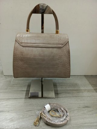 Borsa Valentino Creations Beige Oro Coccodrillo