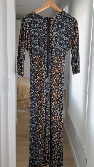 Vestido largo flores Stradivarius