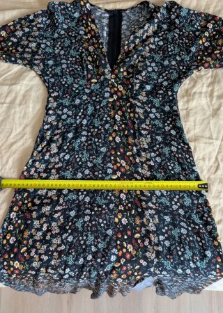 Vestido largo flores Stradivarius
