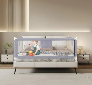 2 Barreras Cama 200x68-95cm Protección Infantil