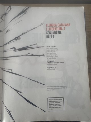 Llengua catalana i literatura 4t d'ESO LA FQLCP...