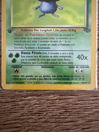 Vileplume Holo Primera Edición expansión jungle