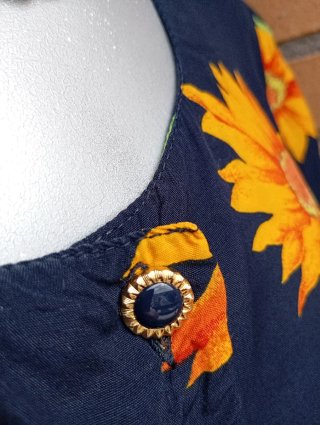Vestido Vintage Estampado Flores