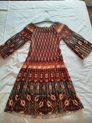 Vestido étnico estampado