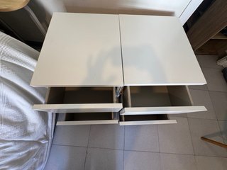 Mesitas de noche blancas (2 unidades)