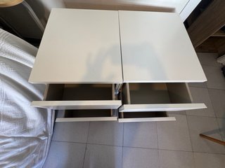 Mesitas de noche blancas (2 unidades)