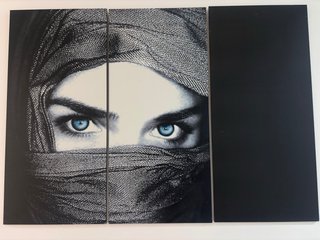 Cuadro Tríptico Ojos Azules