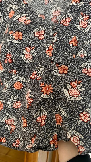Blusa estampada floral manga abullonada Ese O Ese