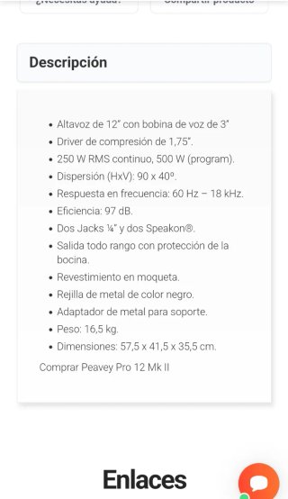 Altavoces Peavey pro-12