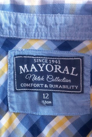 Camisa cuadros niño Mayoral Talla 12