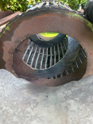 Asador de pimientos con quemador de gas