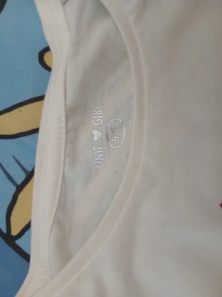 Camiseta manga larga blanco niña unicornio