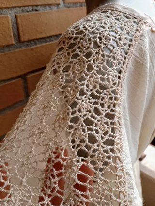 Vestido Boho Ibicenco Bordado Talla M y L
