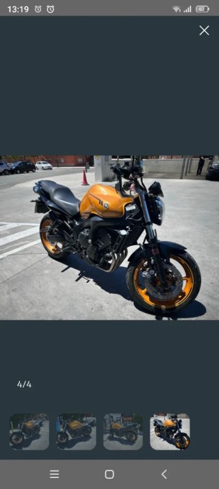 Yamaha FZ6 N Naked Negra y Naranja