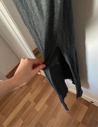 Vestido largo gris H&M