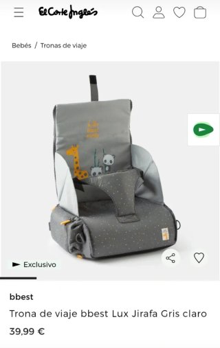 Trona de viaje BBest Lux Jirafa gris