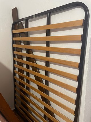 Somier metálico con lamas de madera