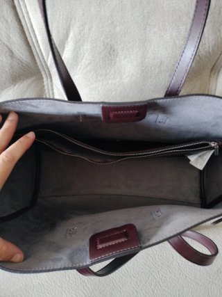 Bolso grande Zara marrón/ burdeos