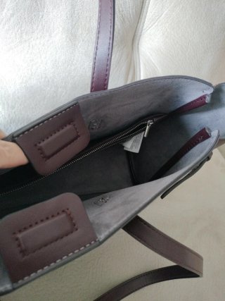 Bolso grande Zara marrón/ burdeos