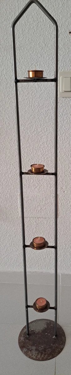 Portavelas de forja para 4 velas
