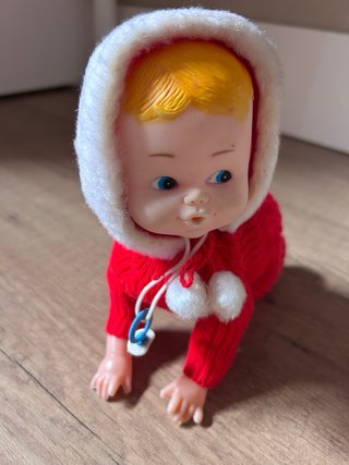Muñeco Feber Bebé Gateando Vintage Años 70