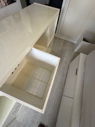 Mobile Kallax Ikea bianco laccato + 2 scatole lekma