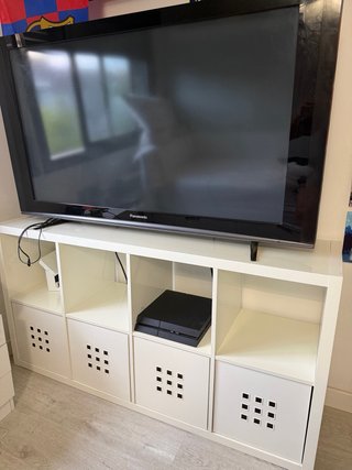 Mobile Kallax Ikea bianco laccato + 2 scatole lekma