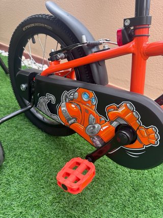Bicicleta Infantil B'Twin 14 Naranja solo 2 usos