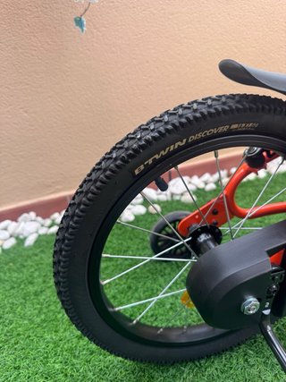 Bicicleta Infantil B'Twin 14 Naranja solo 2 usos