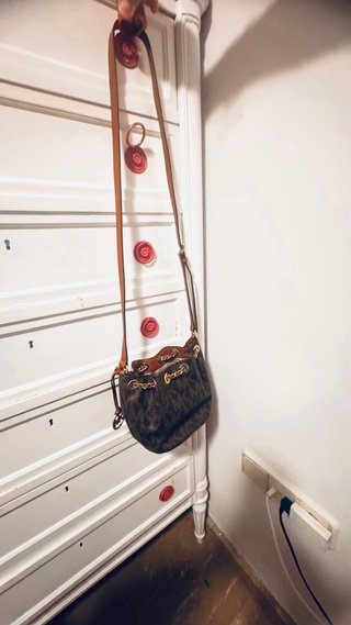 Bolsito Michael Kors Marrón y Dorado