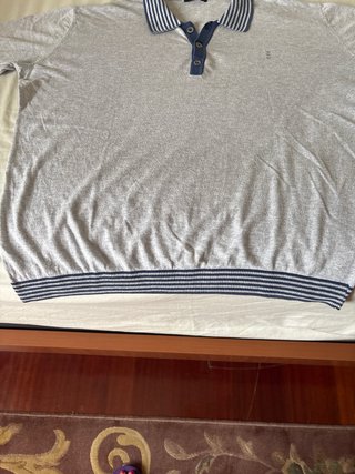 Polo lana fina caballero gris talla M