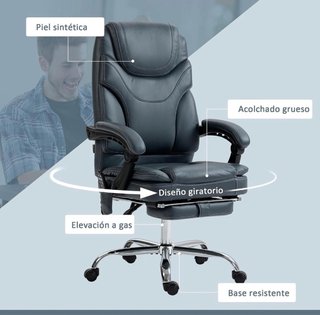 Silla de escritorio Vinsetto con reposapiés