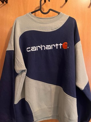Sudadera Carhartt Patchwork Azul/Gris