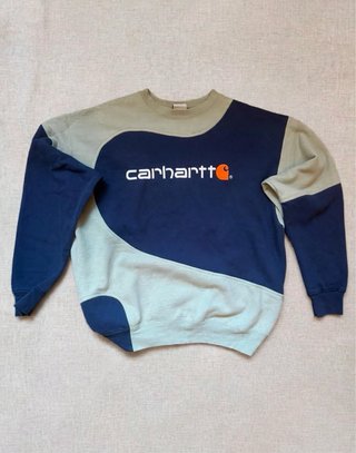 Sudadera Carhartt Patchwork Azul/Gris