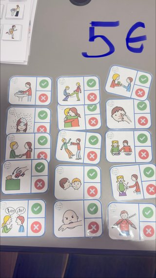 Carte plastificate per insegnamento