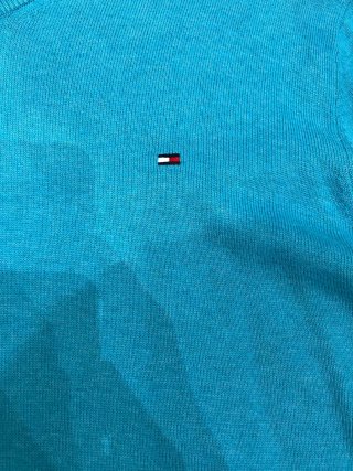 Jersey Tommy Hilfiger V-Neck Azul Turquesa