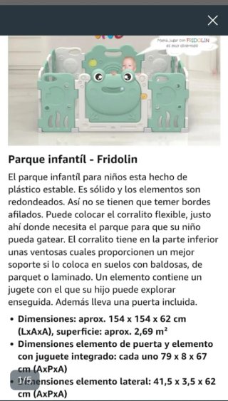 Parque infantil corralito para bebés