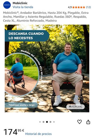 Andador Bariatrico Mobiclinic 204kg