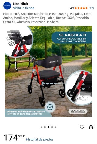 Andador Bariatrico Mobiclinic 204kg