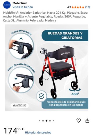 Andador Bariatrico Mobiclinic 204kg