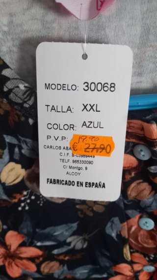 Blusa manga larga floral Leniss Talla XXL