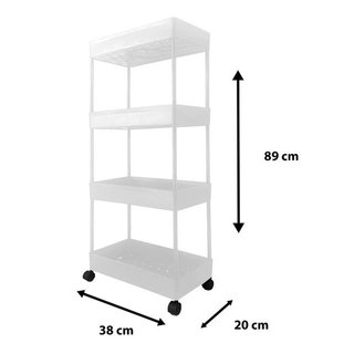 Carrito Almacenamiento 4 Alturas 89x38 Blanc NUEVO
