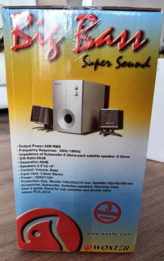 Altavoces Woxter Big Bass 2.1 Nuevos / Precintados