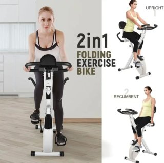 Bicicleta Estática Plegable Blanca