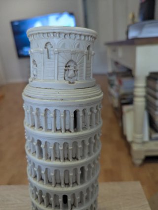 Gran Torre de Pisa Resina Vintage 36cm