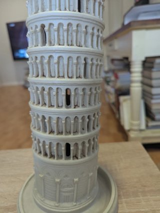 Gran Torre de Pisa Resina Vintage 36cm